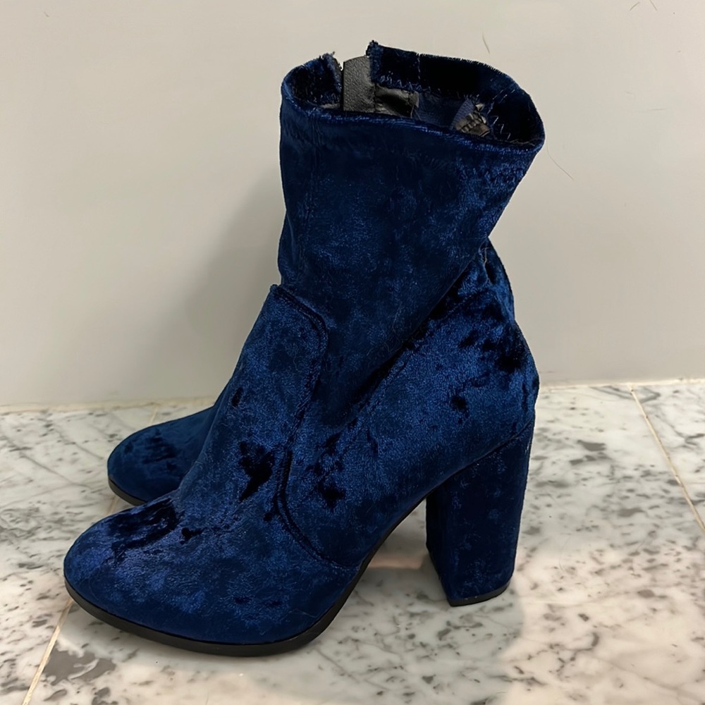 Blue Velvet Steve Madden Boots